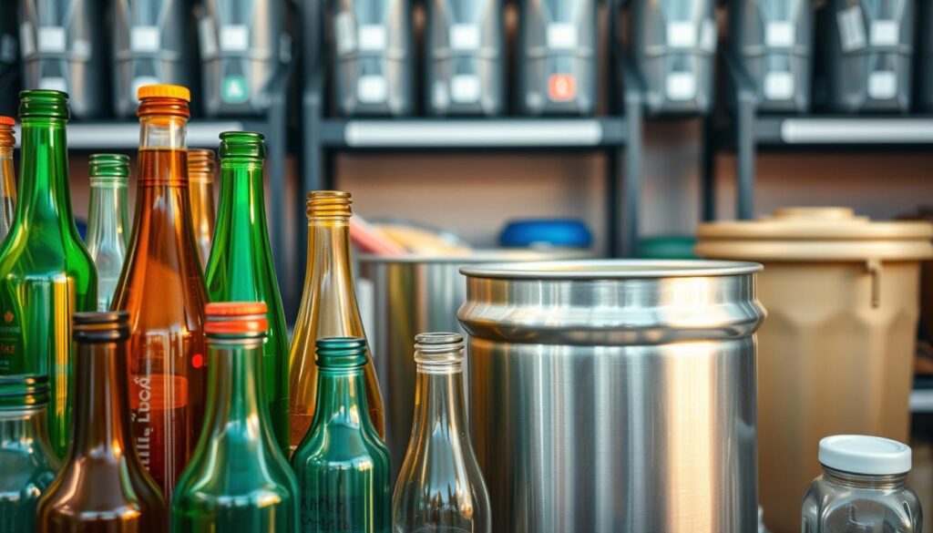 glas og metal affaldssortering